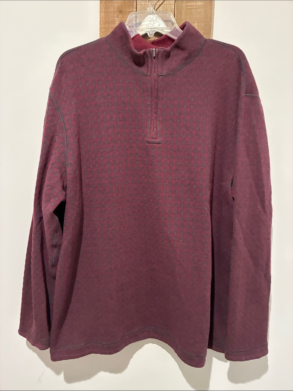 Daniel Cremieux Men's Zip-Neck Sweater in Burgundy